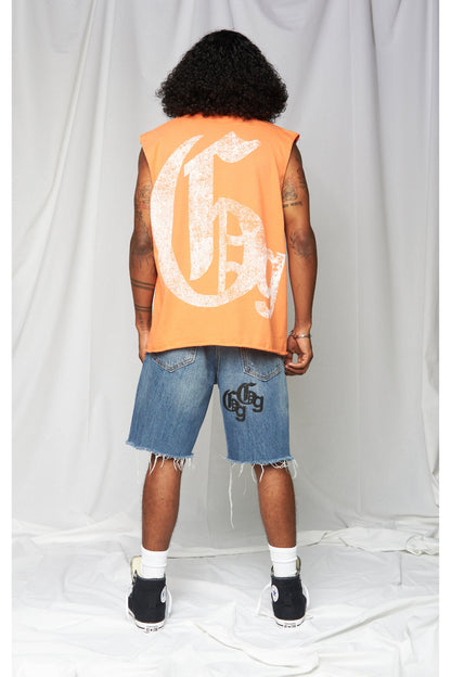 THE ROAD LESS TRAVELED MUSCLE TEE - ORANGE